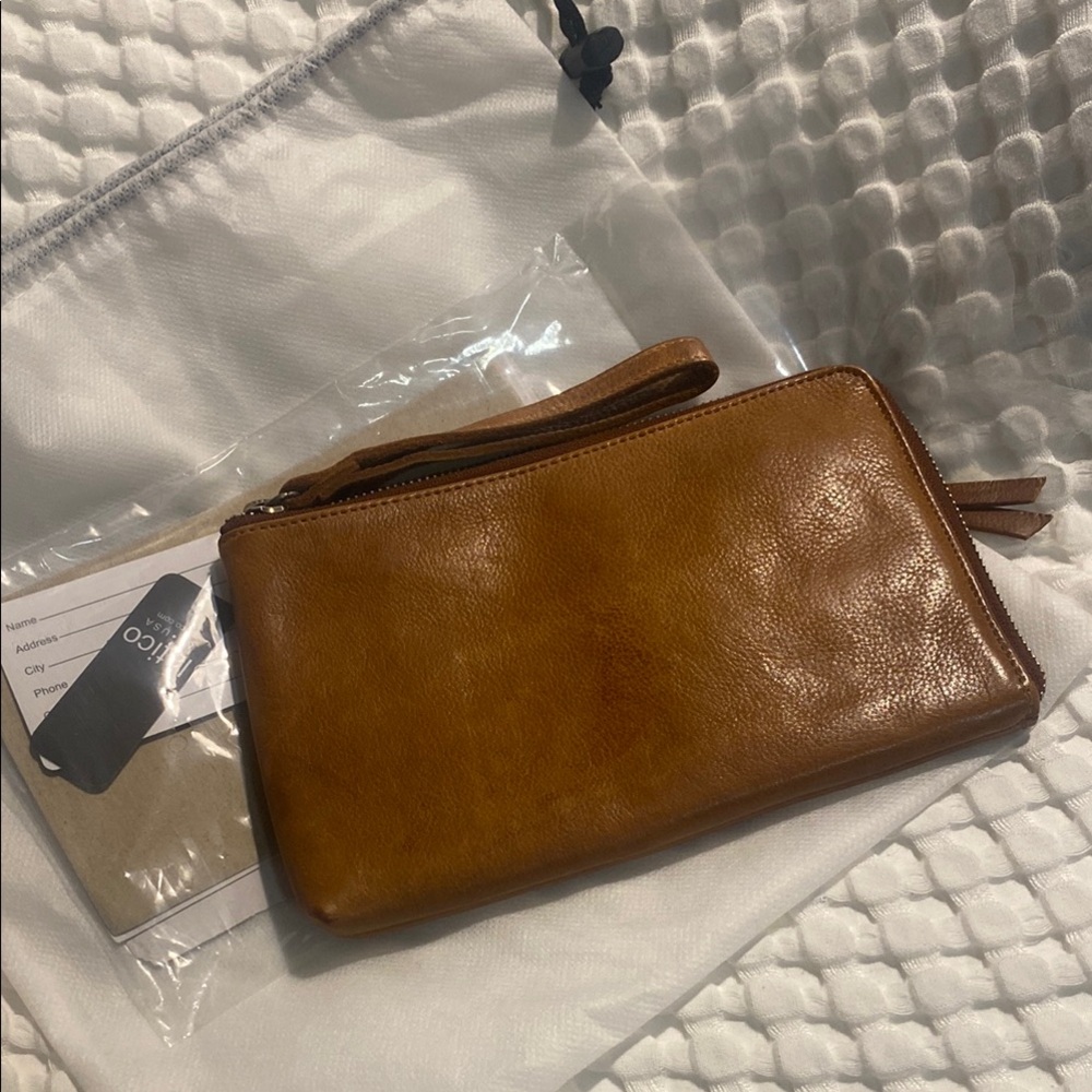 Latico Muse Cognac Wristlet Wallet